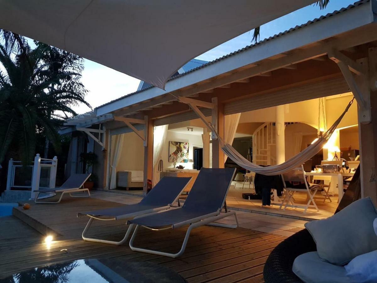 סן-פרנסואה Villa Iguanou Et Piscine En Bord De Mer Proche Plages Marina Et Golf מראה חיצוני תמונה