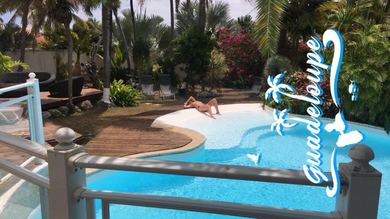 סן-פרנסואה Villa Iguanou Et Piscine En Bord De Mer Proche Plages Marina Et Golf מראה חיצוני תמונה