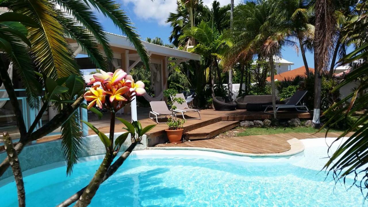 סן-פרנסואה Villa Iguanou Et Piscine En Bord De Mer Proche Plages Marina Et Golf מראה חיצוני תמונה